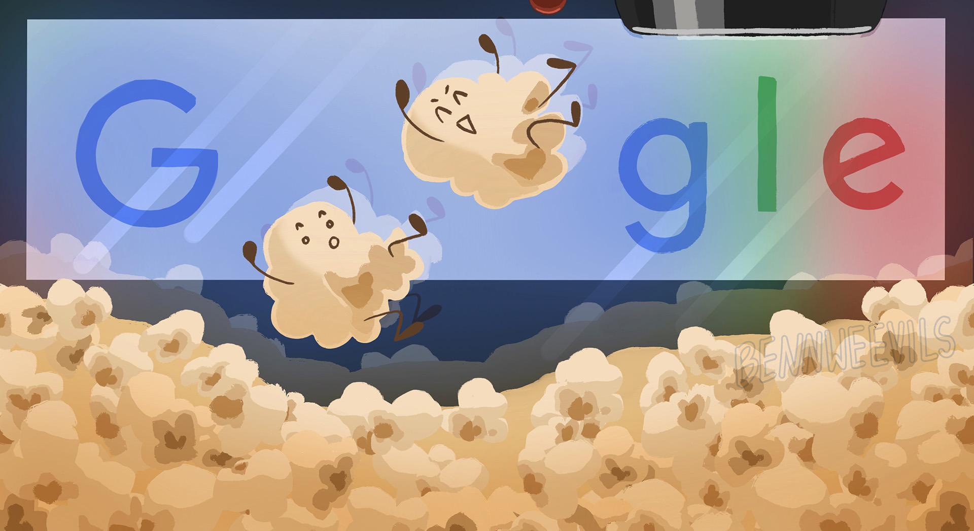 Popcorn Day Google Doodle